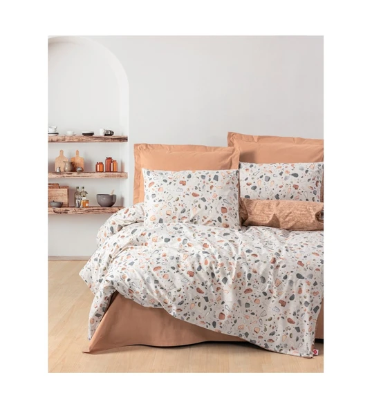 Cotton Box Minimal Tek Kişilik Nevresim Takımı Oniks Karamel - 1