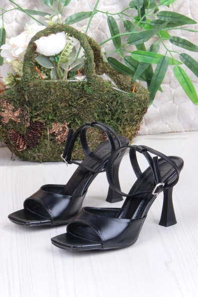 Fort 5134 Ares Tek Bantlı İnçe Yüksek Topuklu Kadın Ayakkabı - Resim 6