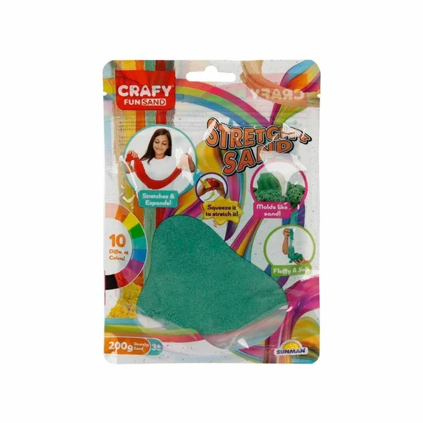 3608 Crafy Streç Oyun Kumu Yeşil 200 g ürün görseli