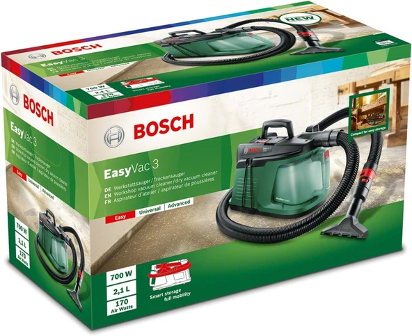 Bosch Home and Garden El Tipi Toz Emme Makinesi Easyvac 3 (700 Watt, Kutuda) - 5
