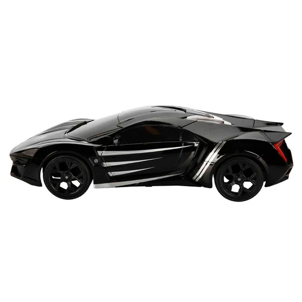 7037 Kumandalı 1:16 Avengers Black Panther Lykan Hypersport Araba - Resim 4