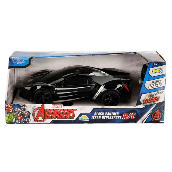 7037 Kumandalı 1:16 Avengers Black Panther Lykan Hypersport Araba ürün görseli 1