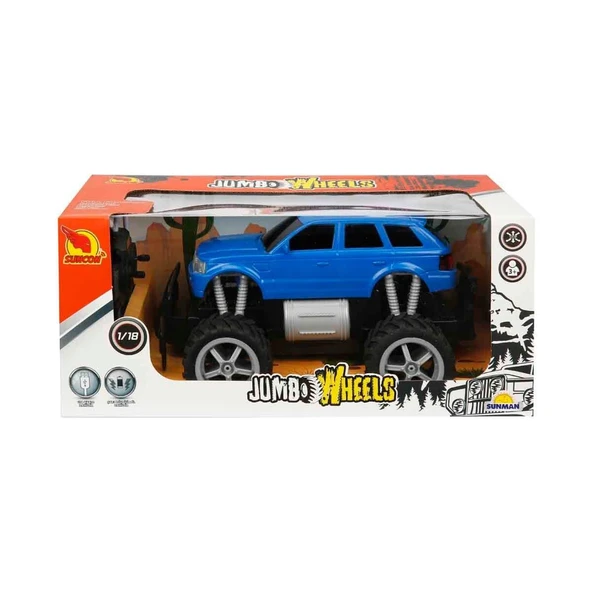 80012 1:18 Uzaktan Kumandalı Jumbo Wheels Usb Şarjlı Araba - Resim 2