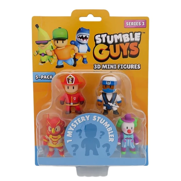 TUY22000 Stumble Guys 5li Mini Figür - Resim 3