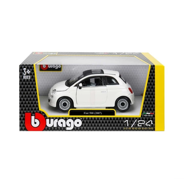 22106 Burago 1:24 Fiat 500 2007 Model Araba ürün görseli