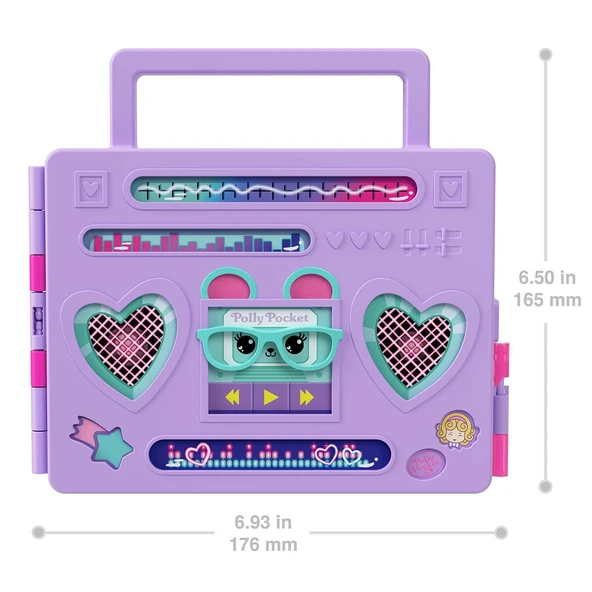 HRD65 Polly Pocket Radyo Temalı Moda Eğlencesi Oyun Seti - Resim 3