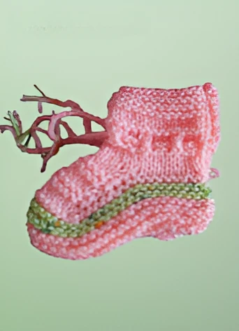 El Örgüsü Bebek Patik,(Turuncu Renk) - 2