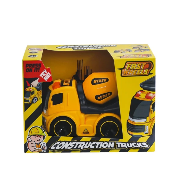 ER-240  Fast Wheels İnşaat Araçları Mikser Kamyon -Erdem Oyuncak ürün görseli