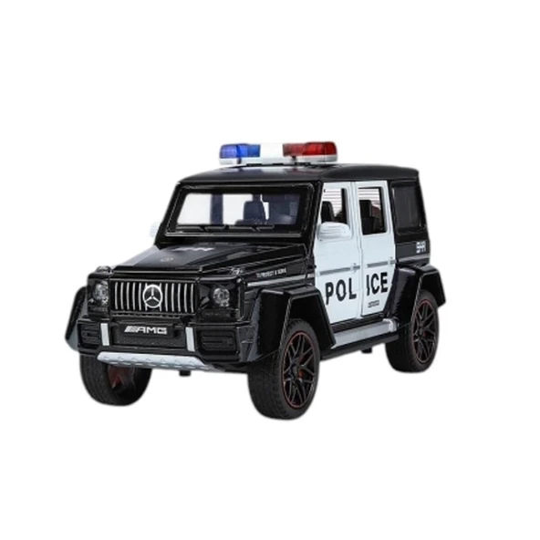 XHD-B2433 -Vardem  Çek Bırak Işıklı ve Sesli G Polis Metal Jeep 1:24 ürün görseli