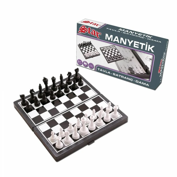 1050170 Manyetik Satranç-Tavla 2si 1 Arada -Starokey - Resim 2