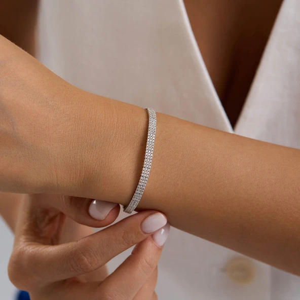 Su Yolu Set Beyaz Altın Üç Sıra - 2