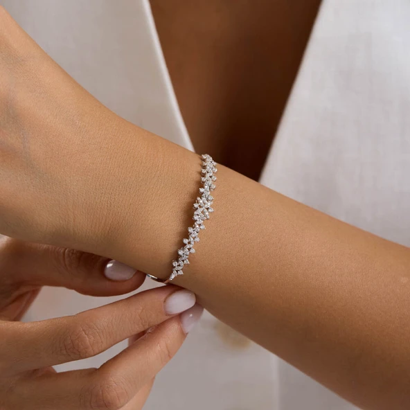 Yıldız Seli Beyaz Altın Takı Seti - 2