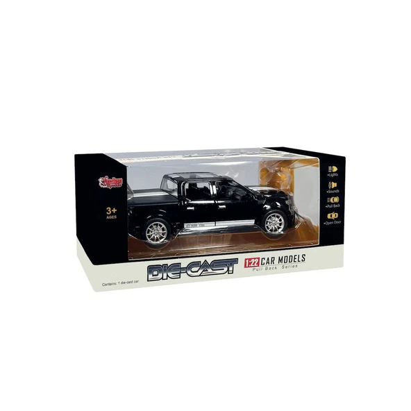 HCL-903 Çek Bırak 1:22 Sesli Ve Işıklı Arazi Metal Pikap -Vardem Oyuncak - Resim 4