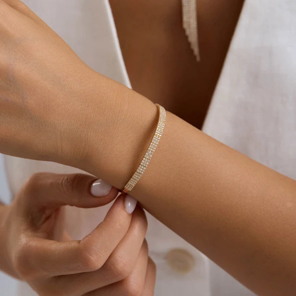 Su Yolu Set Sarı Altın Üç Sıra - 2