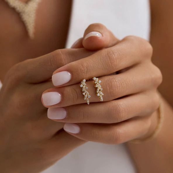 Yıldız Seli Sarı Altın Takı Seti - 3