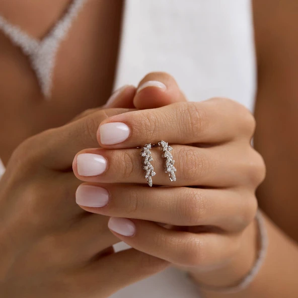 Yıldız Seli Beyaz Altın Takı Seti - 3