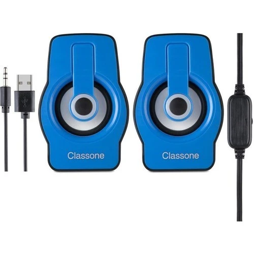Classone X1 Black Rgb Işıklı  Gaming  Usb Hoparlör Mavi - 2