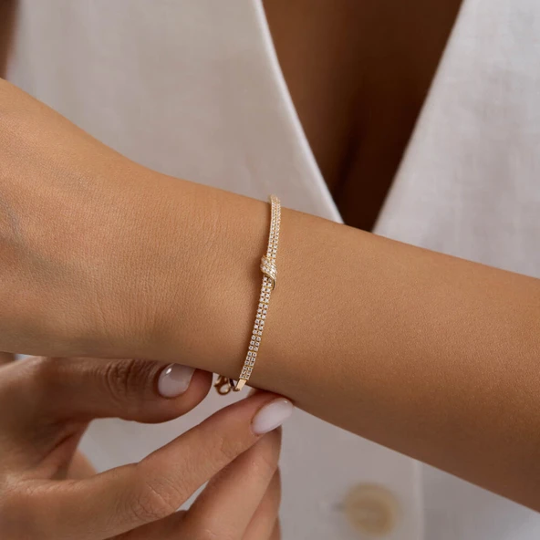 14 Ayar Kemerli İki Sıra Su Yolu Takı Seti - 2