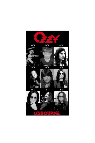 fame-stoned Ozzy Osbourne Baskılı Unisex %100 Pamuk Siyah T-shirt - Resim 2
