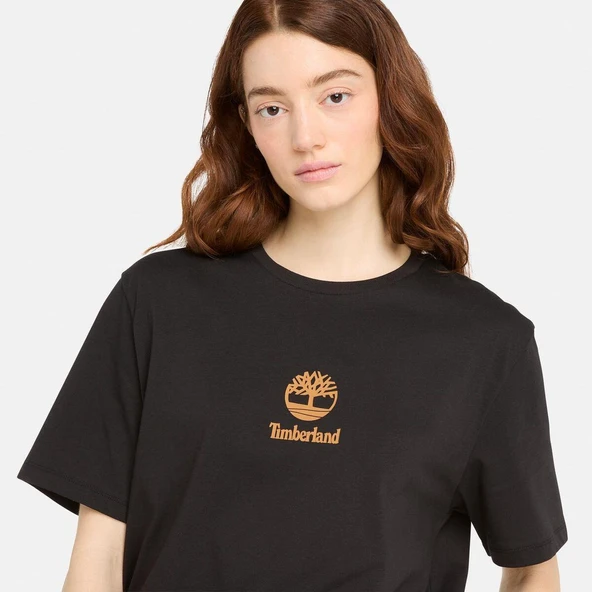 Timberland Print Stack Logo Short Sleeve Tee Erkek Tişört  TB0A6WWT0011 - Resim 4