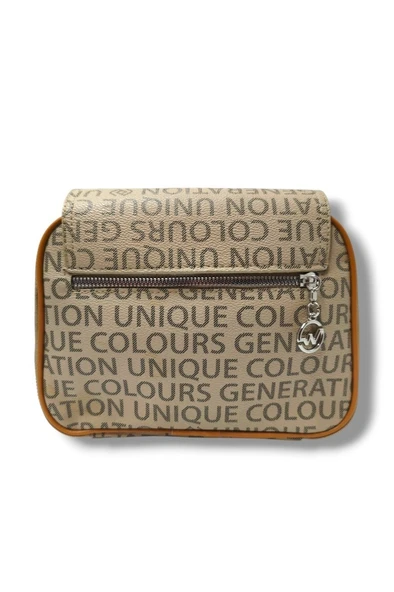 Tuana 205-25 Yazı Desenli Kemer Tokalı Omuz Askılı Kadın Çanta - 3