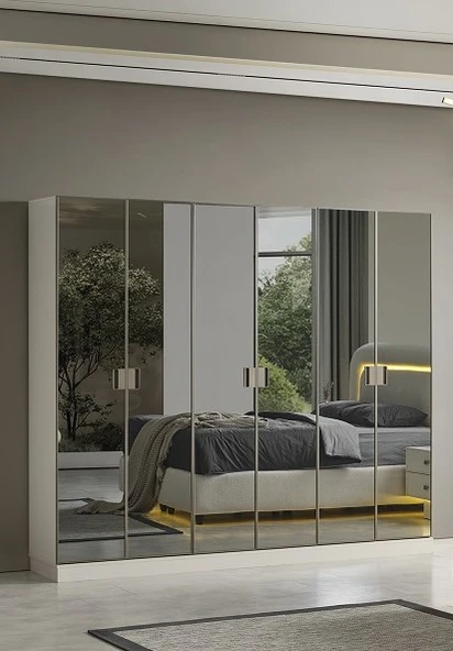 PERLA MDF 6 KAPAKLI DOLAP ürün görseli 1