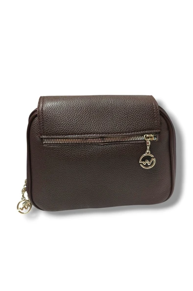 Tuana 205-25 Baskı Deri  Kemer Tokalı Omuz Askılı Kadın Çanta - 6