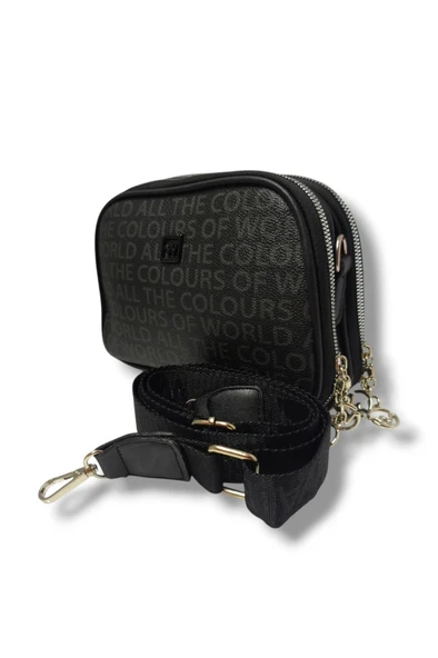 Tuana 220-25 Deri Kabartma Yazılı Omuz Askılı Kadın Çanta - 5