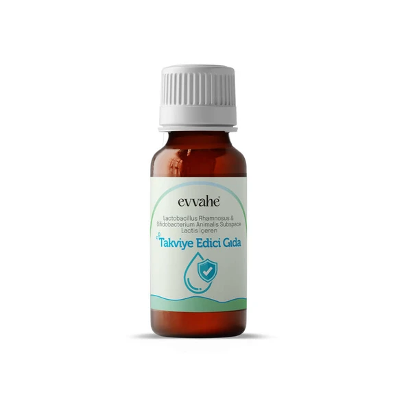Evvahe Doğal Probiyotik Damla 10ml (Lactobacillus rhamnosus & Bifidobacterium animalis subspace lactis içeren Takviye edici gıda) - 3