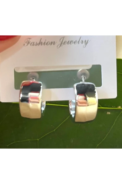 Monalisa Home Gümüş Renk Lüks Gösterişli Halka  Küpe ürün görseli 1