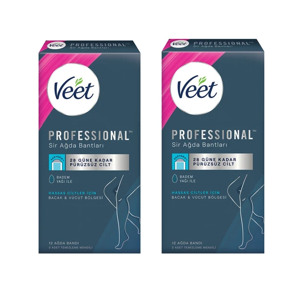 Veet Professional Ağda Bantları 12 li Hassas ve Normal 2 li Paket - Resim 2