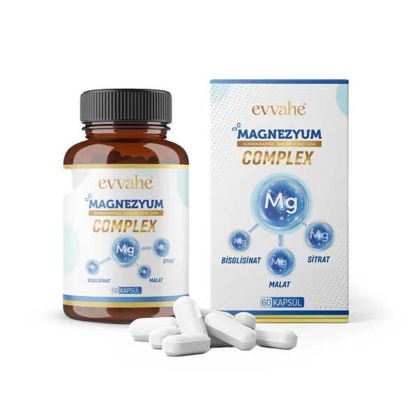 Evvahe Doğal Magnezyum İçeren Kapsül Takviye Edici Gıda - 1