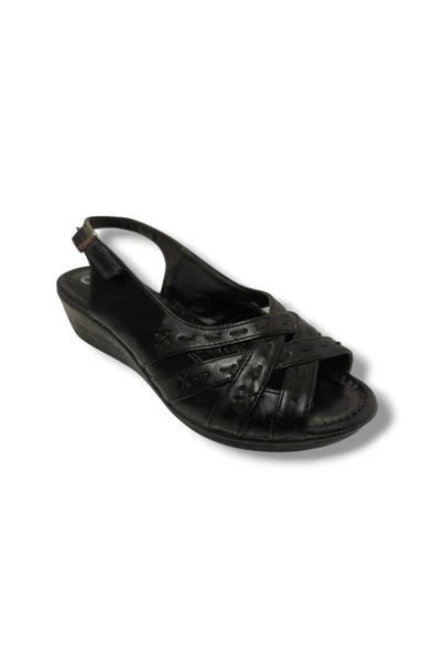 Hisaş 3127-20 Çapraz Desen Şeritli Kadın Sandalet