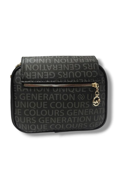 Tuana 205-25 Yazı Desenli Kemer Tokalı Omuz Askılı Kadın Çanta - 9