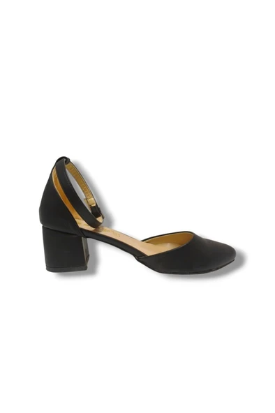 Cemay 3092-20 Sıvrı Burun Bilek Bağlama Kısa Topuk Kadın Ayakkabı - Resim 3