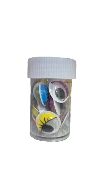 PUTI RENKLI OYNAR GOZ 15 MM  TUP  11448 - 1