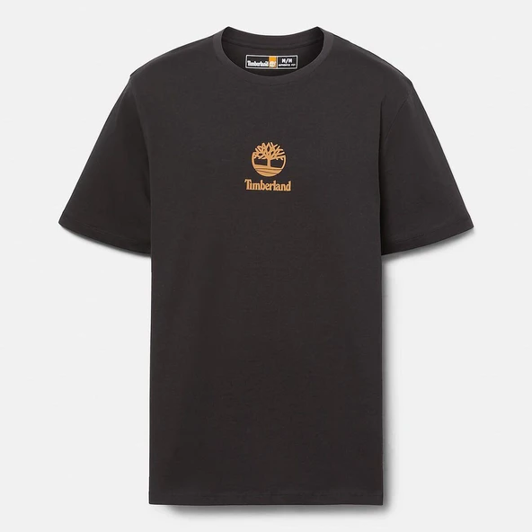 Timberland Print Stack Logo Short Sleeve Tee Erkek Tişört  TB0A6WWT0011 - Resim 5