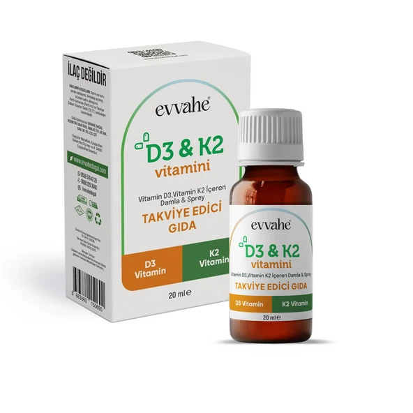 Evvahe Doğal Vitamin D3 K2 (20ml.) - 1
