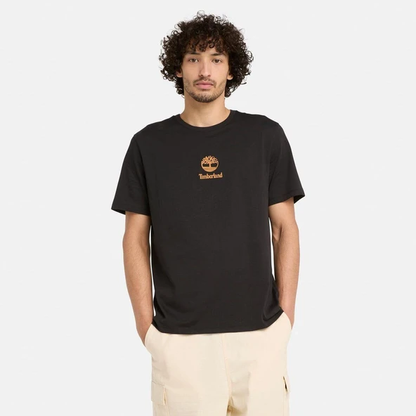 Timberland Print Stack Logo Short Sleeve Tee Erkek Tişört  TB0A6WWT0011 - Resim 3