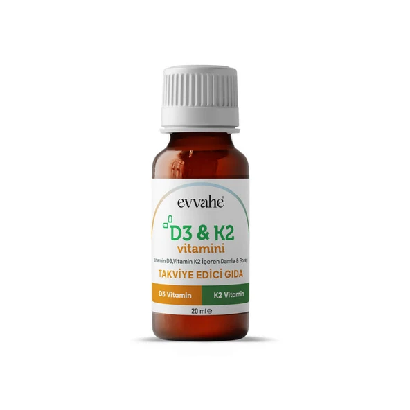 Evvahe Doğal Vitamin D3 K2 (20ml.) - 2