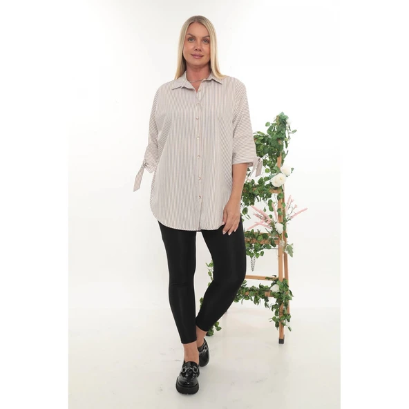 KADIN BÜYÜK BEDEN GÖMLEK - Resim 2