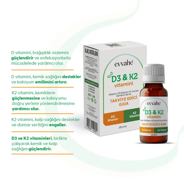 Evvahe Doğal Vitamin D3 K2 (20ml.) - 3