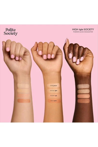 Polite Society Highlight Society Işıltılı Pudra Aydınlatıcı Gilded Age 2.8GR - Resim 5