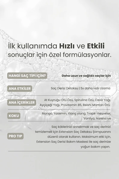 Matsu Yavaş Uzayan Saçlar Için Saç Derisini Güçlendiren Extension Hızlı Uzama Saç Bakım Şampuanı 350 ml - Resim 5