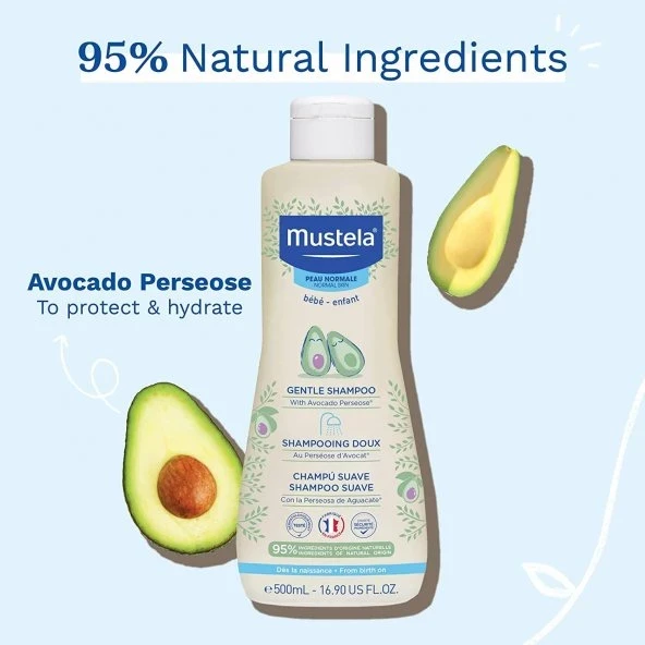 Mustela Gentle Göz Yakmayan Bebek Şampuanı 500 ml - 1