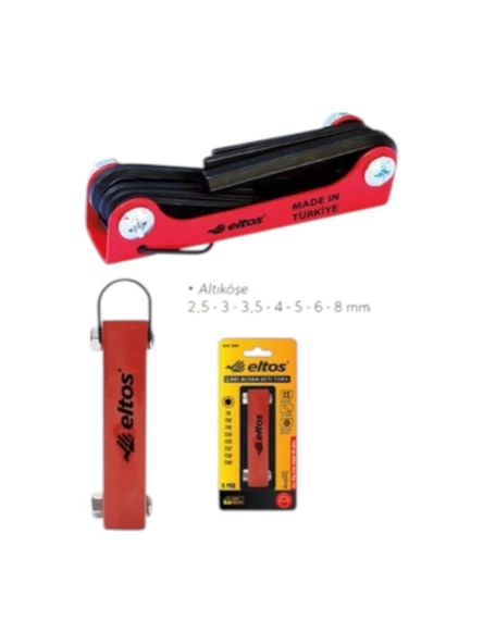 Nalburkent Eltos Çakı Alyan Allen Seti 7 Parça 2.5-8 mm Kompakt Yerli Üretim - 3