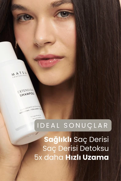 Matsu Yavaş Uzayan Saçlar Için Saç Derisini Güçlendiren Extension Hızlı Uzama Saç Bakım Şampuanı 350 ml - Resim 2