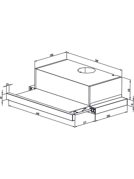 HİBSAN Hibsan 8062 W 60 Beyaz Aspiratör - Resim 2
