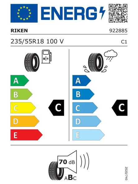 Riken 235/55R18 100V UHP Yaz Lastiği 2023 Üretim - 2