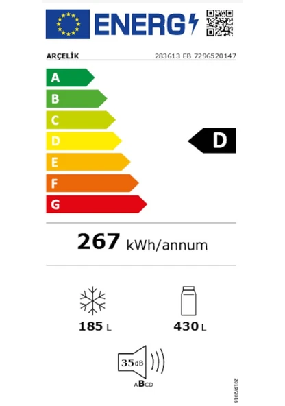Arçelik 283613 EB Kombi No Frost Buzdolabı - 3